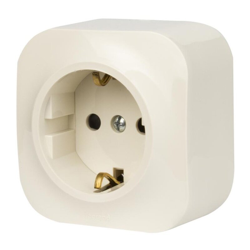 Розетка о/у Quteo 782250, 1 гнездо, с/з и шторками, 16А, 230В, IP20