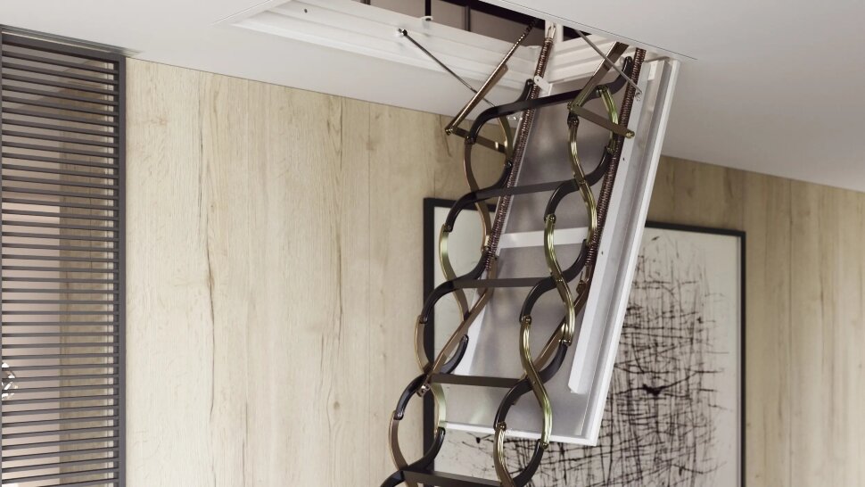 Чердачная лестница Oman NOZYCOWE PP 70x110 см h-3,0m