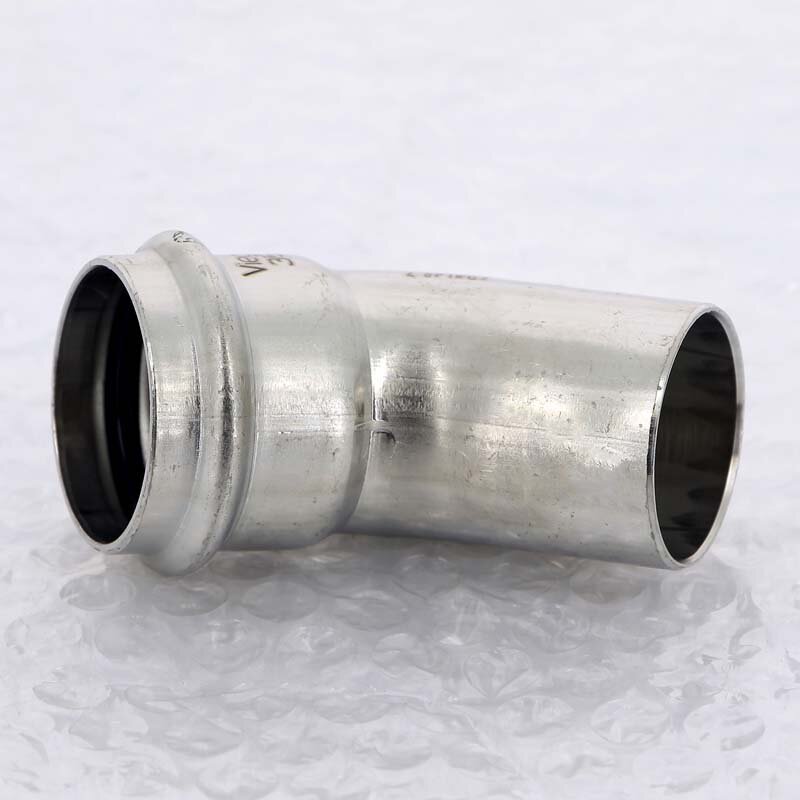 Угол-вставка пресс 45 град. нержавеющая сталь Sanpress Inox VIEGA 35