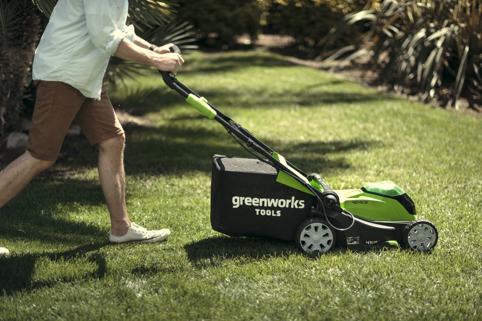 Газонокосилка аккумуляторная G-MAX 40V GREENWORKS G40LM41
