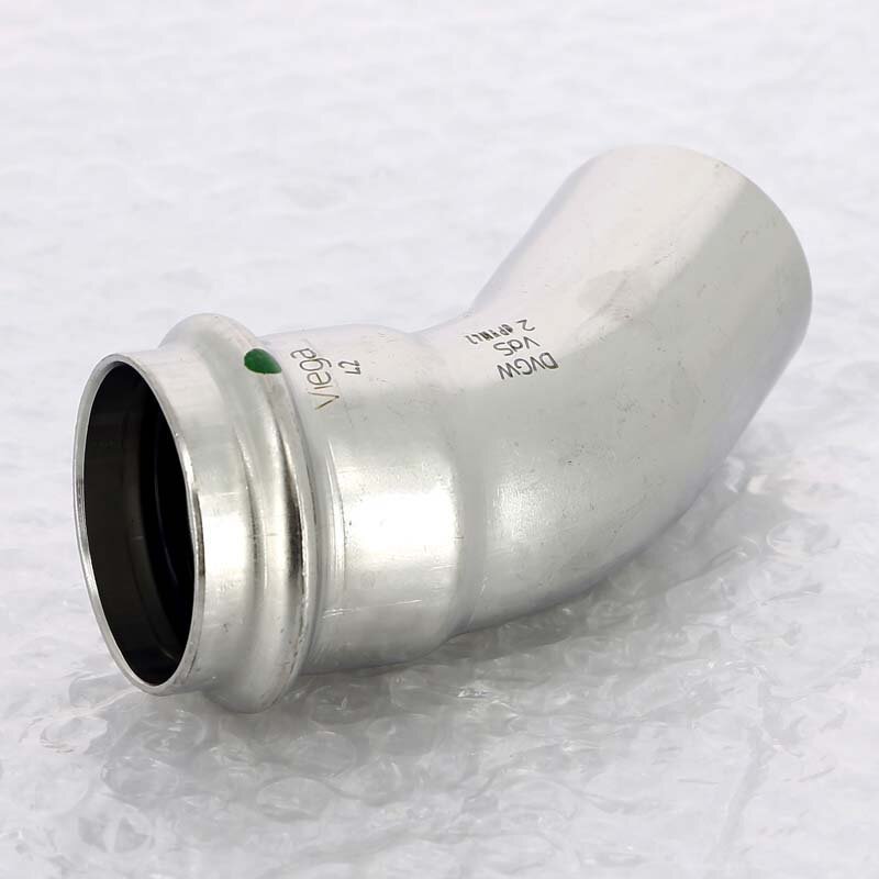 Угол-вставка пресс 45 град. нержавеющая сталь Sanpress Inox VIEGA 42