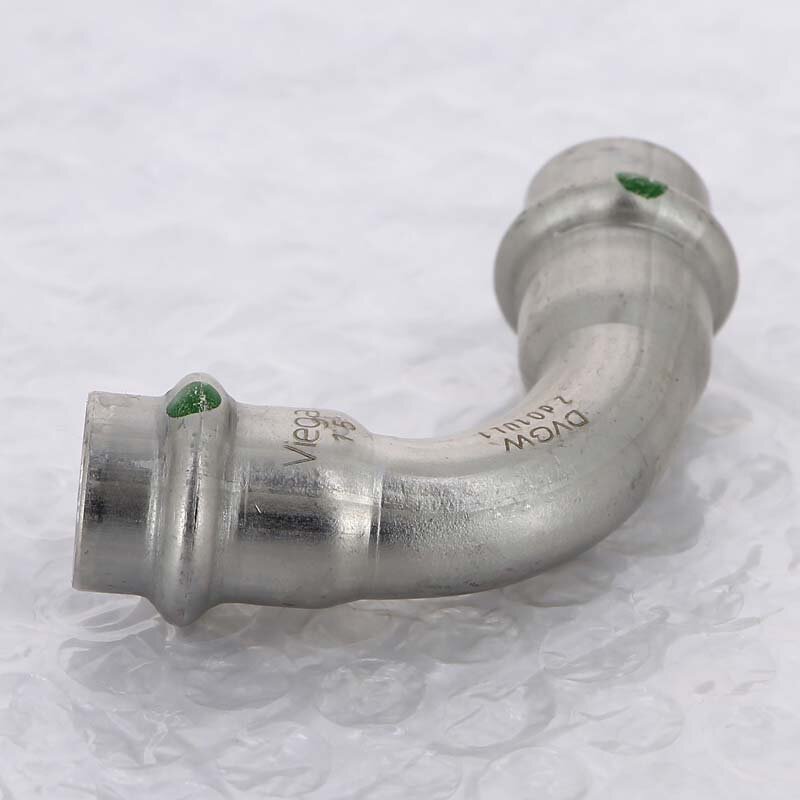 Угол пресс нержавеющая сталь Sanpress Inox VIEGA 15