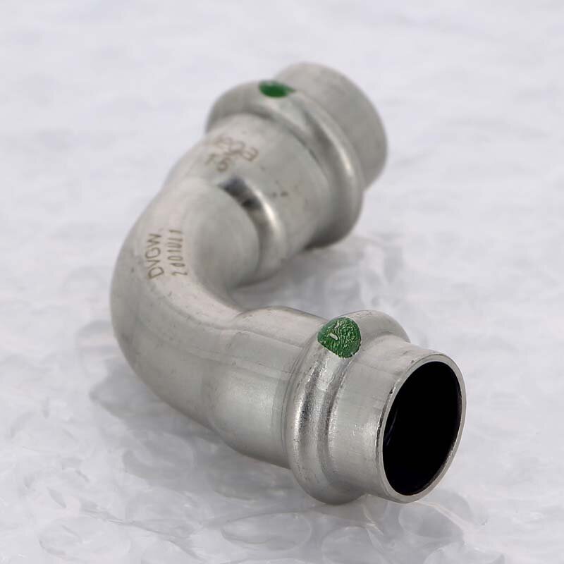 Угол пресс нержавеющая сталь Sanpress Inox VIEGA 15