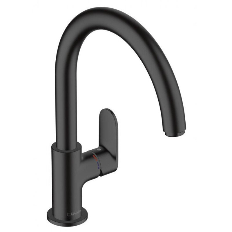 Кухонный смеситель HansGrohe 260 HG Vernis Blend однорычажный с поворотным изливом матовый черный
