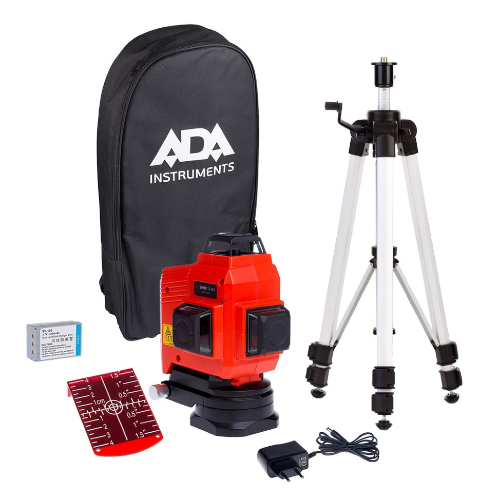 Нивелир лазерный ADA TopLiner 3x360 set с калибровкой