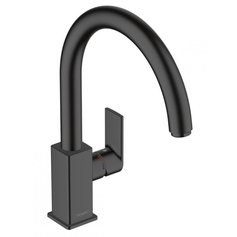 Кухонный смеситель HansGrohe 260 HG Vernis Shape однорычажный с поворотным изливом матовый черный