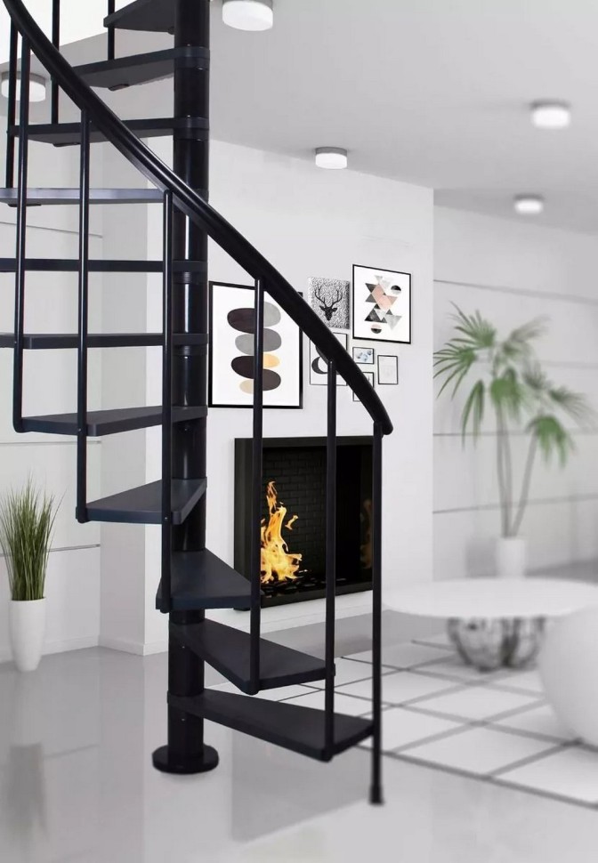 Лестница винтовая Calgary Anthracite d140
