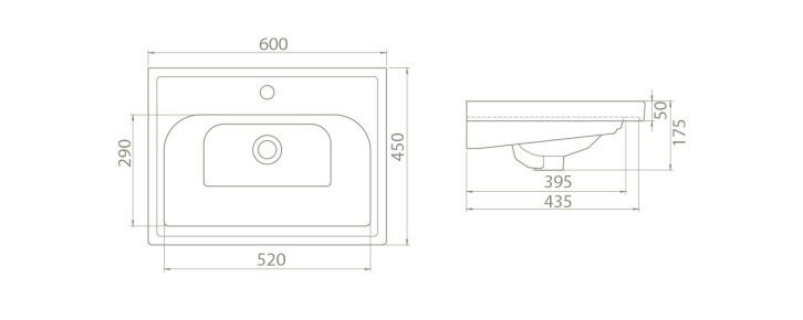 Раковина Frame 60