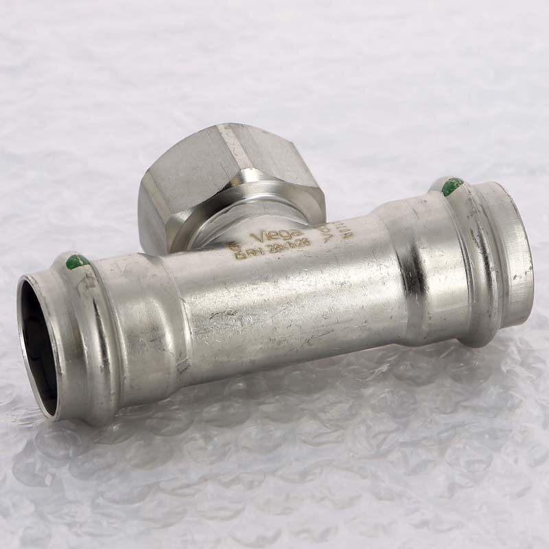 Тройник пресс-В нержавеющая сталь Sanpress Inox VIEGA 28x1x28