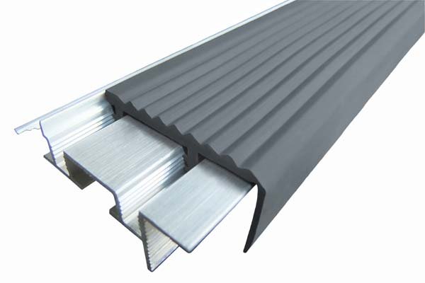 Алюминиевый закладной профиль SafeStep 1,2 м серый