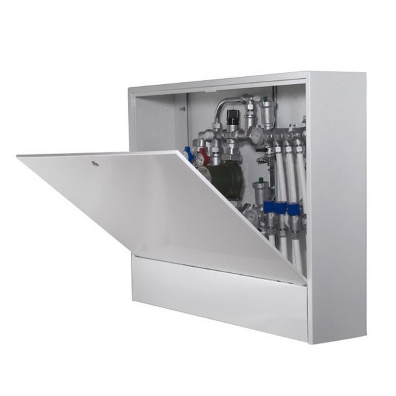 Шкаф коллекторный металлический накладной глубокий UNI-FITT 1150х650х180