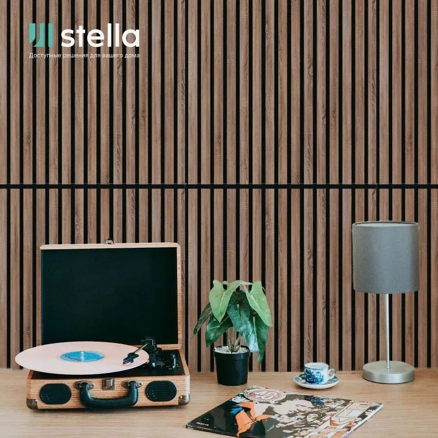 Панель МДФ Стеновая Акустическая Stella Trend Standart  Дуб Винтаж 900х600х21 мм (1шт = 0,54м²)