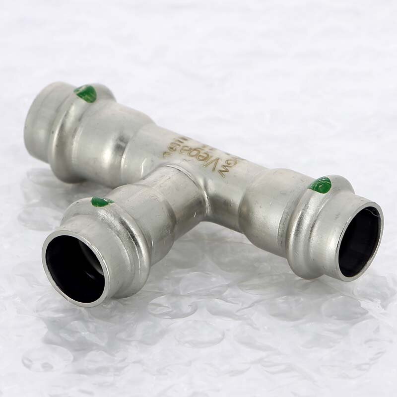 Тройник пресс нержавеющая сталь Sanpress Inox VIEGA 15