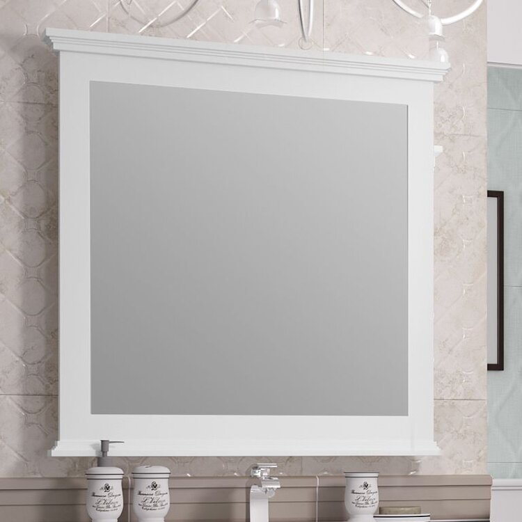 Зеркало Палермо 90, цвет белый