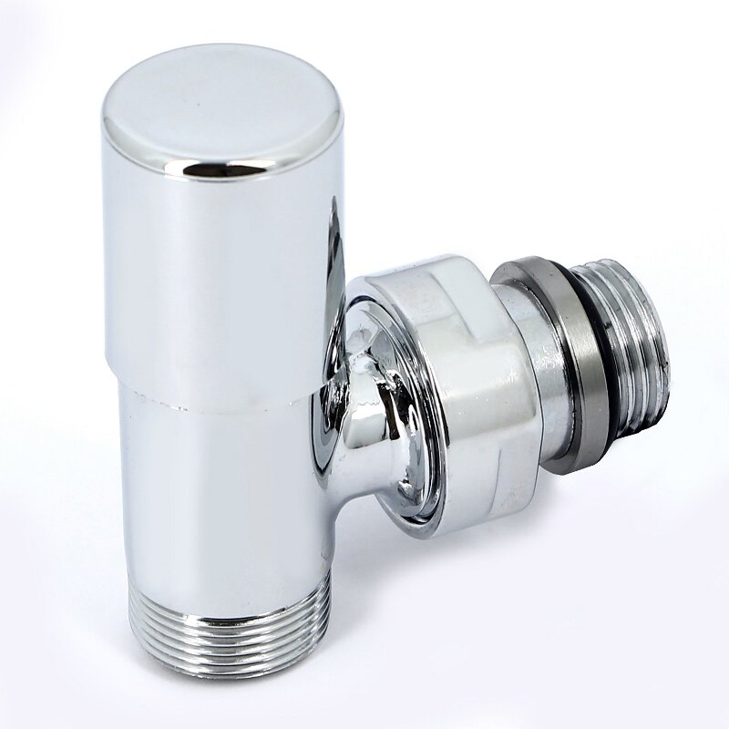 Вентиль ручной Carlo Poletti Compact угловой НН 1/2 х М24 х 19 хромированный