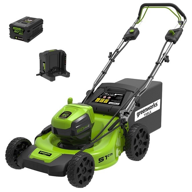 Газонокосилка самоходная аккумуляторная 60V GREENWORKS GD60LM51SP UB