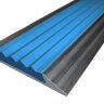 Алюминиевая окрашенная полоса 46 мм 3 метра белый глянец, цвет вставки голубой