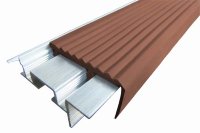 Алюминиевый закладной профиль SafeStep 2,4 м коричневый