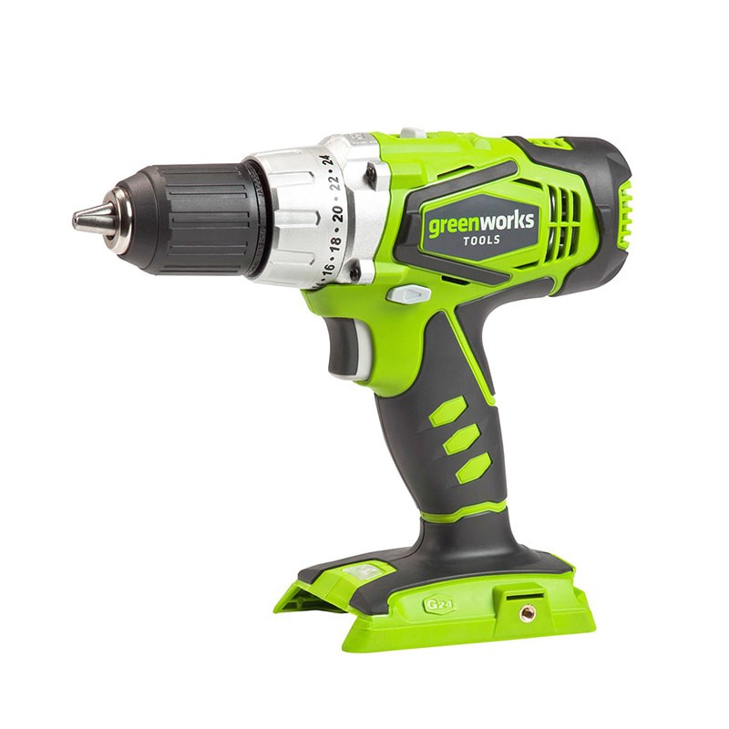 Дрель-шуруповерт аккумуляторная 24V GREENWORKS G24DDK2X