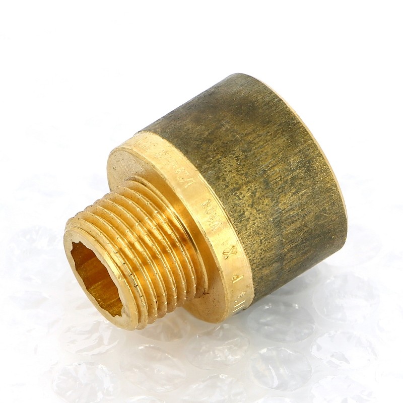 Переходник круглый НВ Viega 1/2 x 3/4 бронза