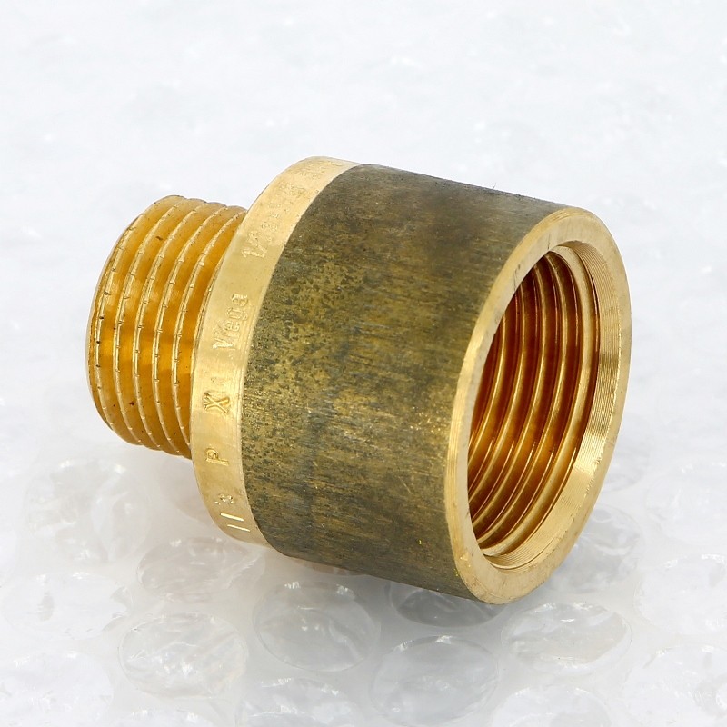 Переходник круглый НВ Viega 1/2 x 3/4 бронза