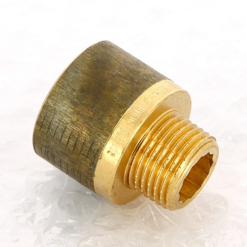 Переходник круглый НВ Viega 1/2 x 3/4 бронза