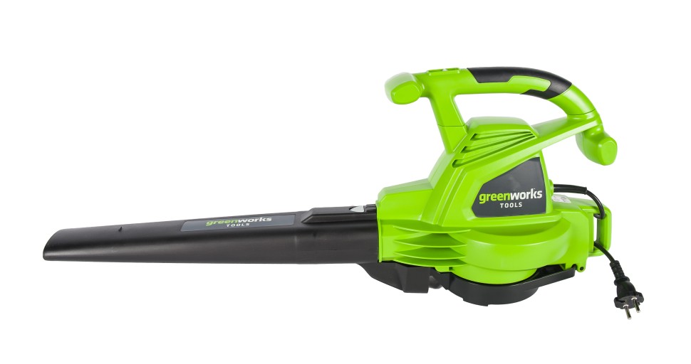Воздуходув-пылесос садовый электрический GREENWORKS GBV2800
