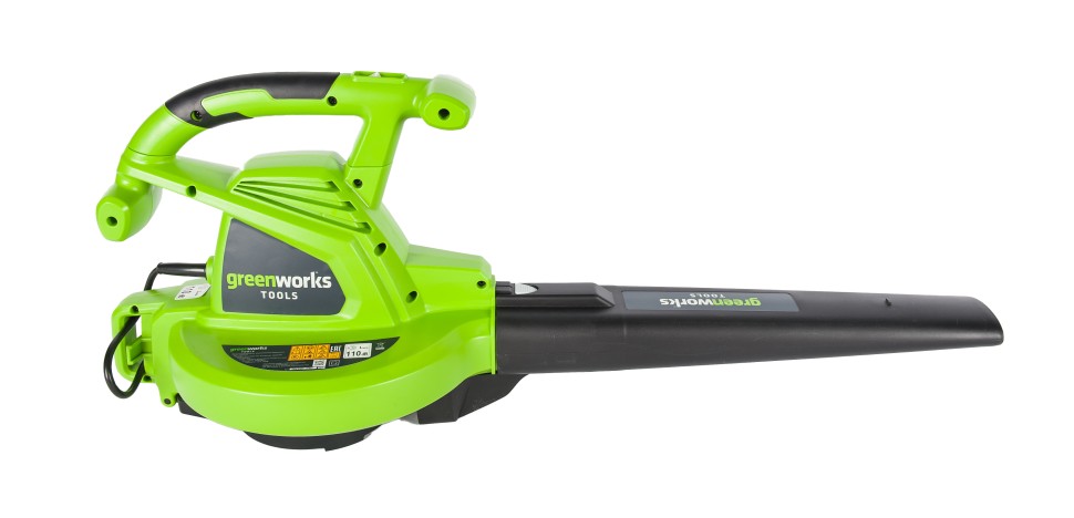 Воздуходув-пылесос садовый электрический GREENWORKS GBV2800