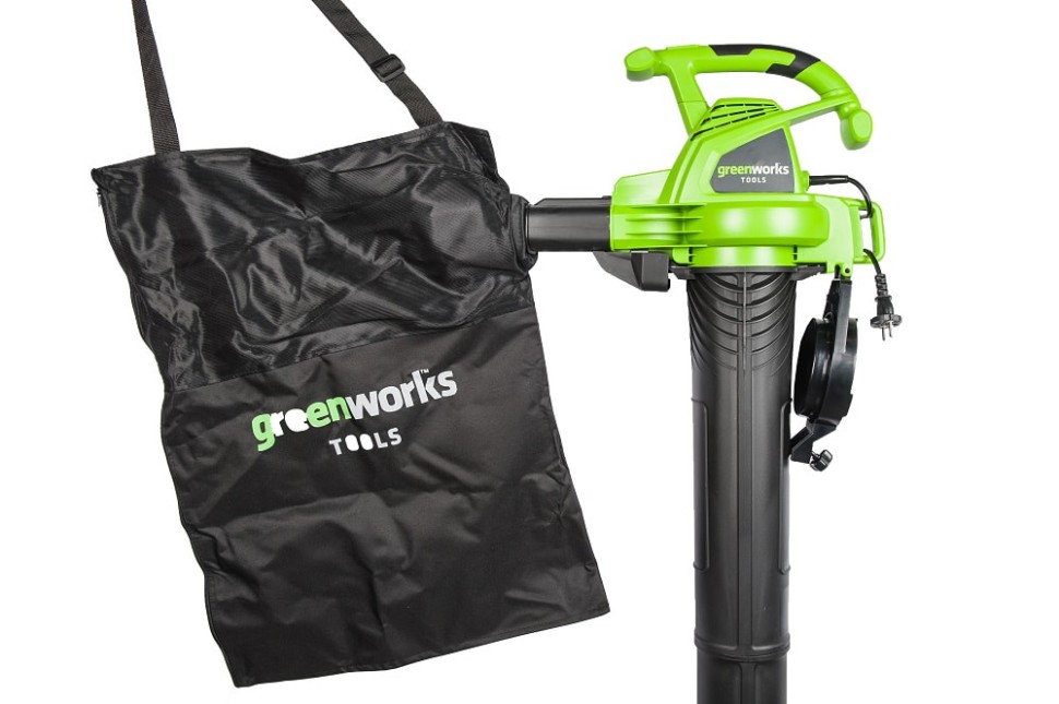 Воздуходув-пылесос садовый электрический GREENWORKS GBV2800