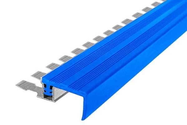 Закладной алюминиевый профиль под изгиб FlexStep 2,7 м синий