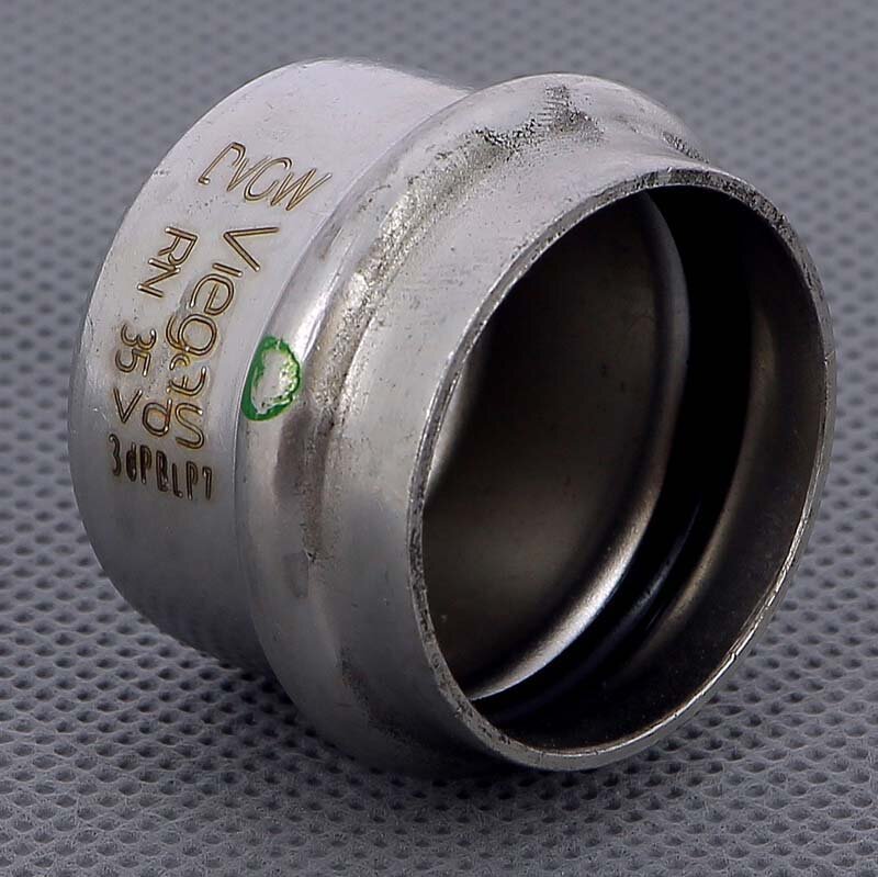Заглушка пресс нержавеющая сталь Sanpress Inox VIEGA 35