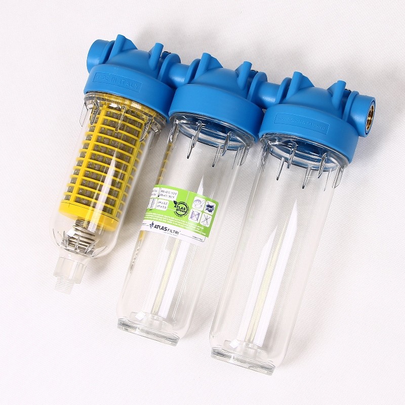 Колба фильтра HYDRA RAH Atlas Filtri тройная + 10 DP DUO, 3/4 SX, BX