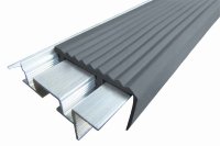 Алюминиевый закладной профиль SafeStep 2,4 м серый