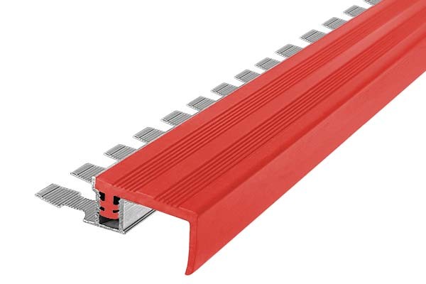 Закладной алюминиевый профиль под изгиб FlexStep 2,7 м красный