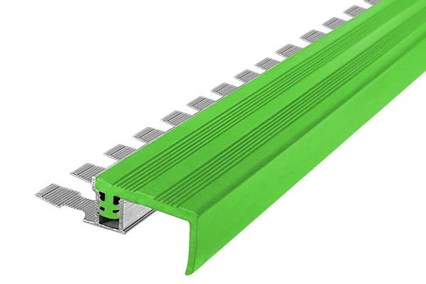 Закладной алюминиевый профиль под изгиб FlexStep 2,7 м зеленый