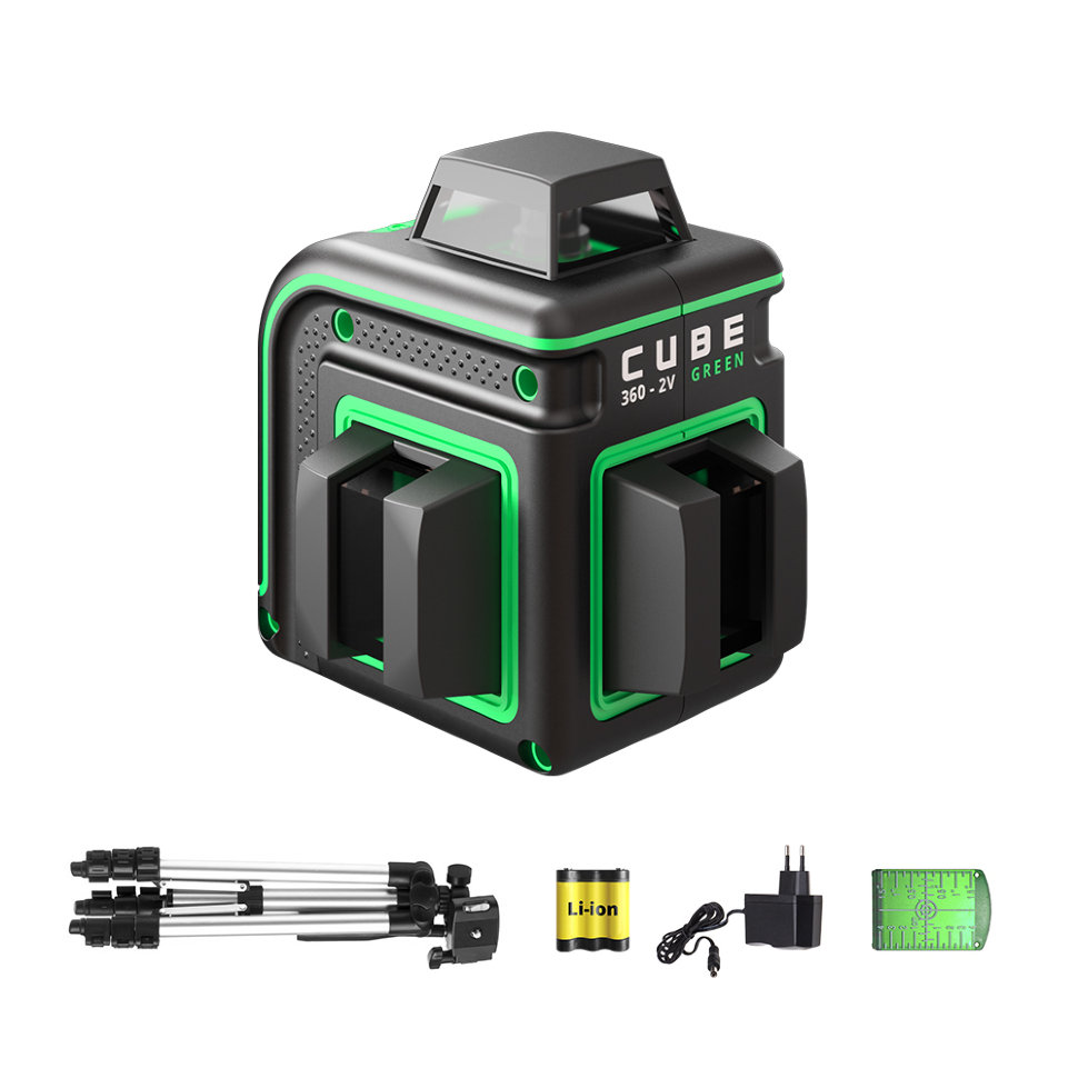 Нивелир лазерный ADA CUBE 360 2V GREEN PROFESSIONAL EDITION