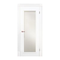 Полотно дверное Olovi Петербургские двери 1, со стеклом, белое, б/з (М7 645х2050х40 мм)