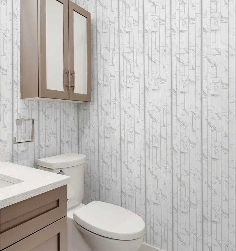 Панель ПВХ STELLA Light Кирпич Модерн 638/1, 2700х250х8 мм (упак. 10 шт = 6,76м²)