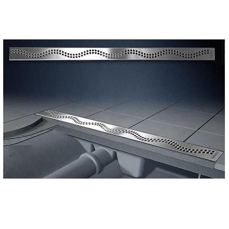 Лоток душевой Alcaplast APZ9 850 мм с порогами для перф. решетки нерж.сталь