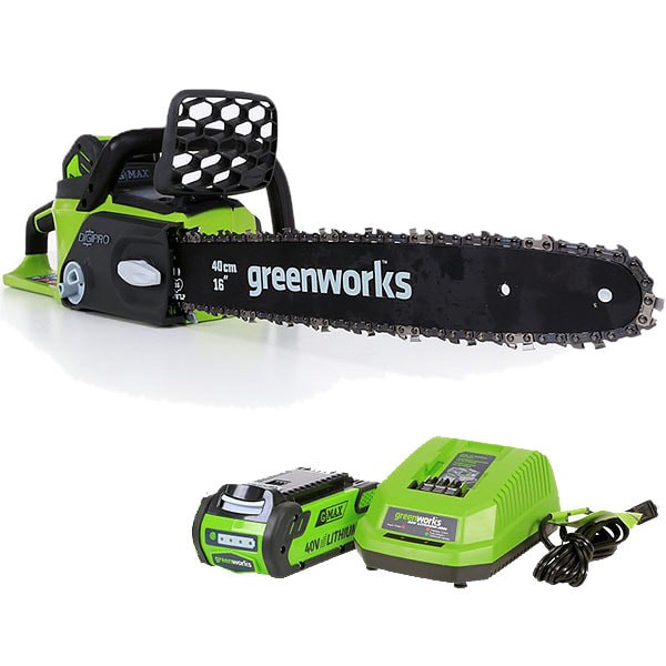 Пила цепная аккумуляторная G-MAX 40V GREENWORKS GD40CS40K2