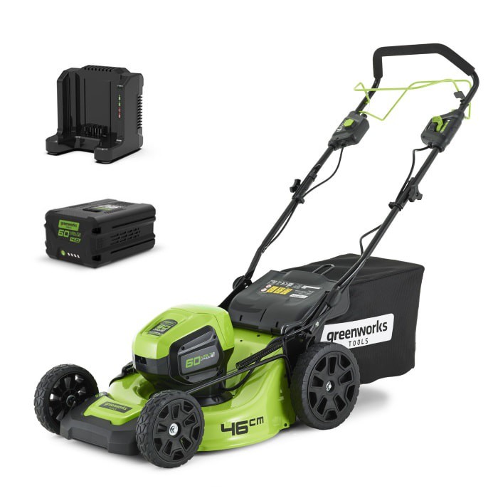 Газонокосилка самоходная бесщеточная аккумуляторная GD-60 60V GreenWorks GD60LM46SPK4