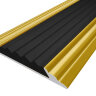 Самоклеящаяся окрашенная полоса 46 мм 3 метра матовое золото, цвет вставки темно-коричневый