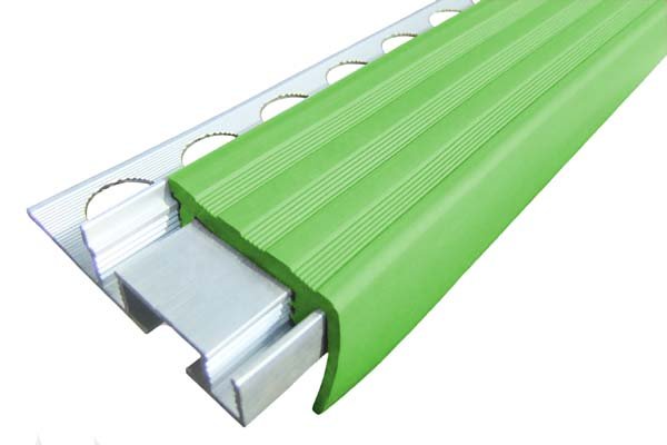 Алюминиевый закладной профиль ALPB 2,4 м зеленый
