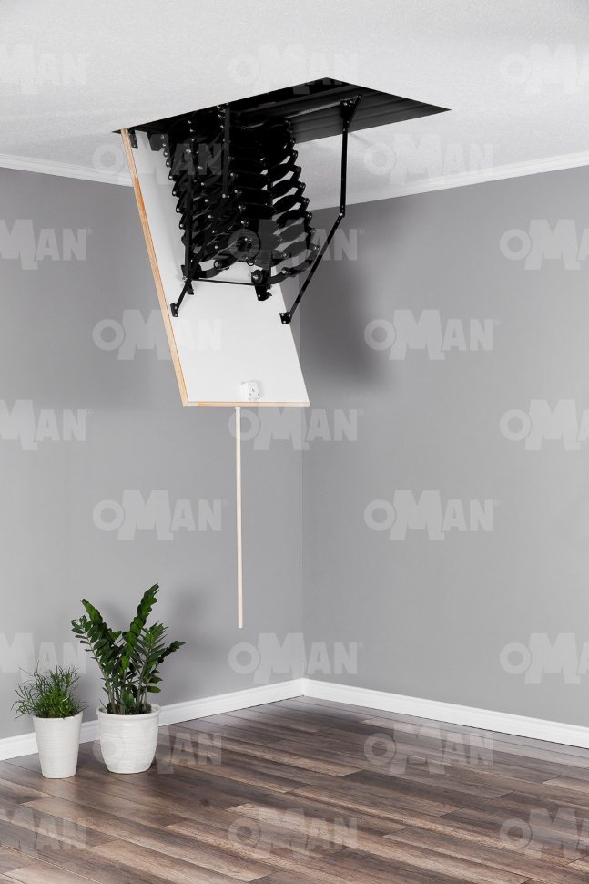 Чердачная лестница Oman NOZYCOWE METAL TERMO 70x100 см h-2.9m