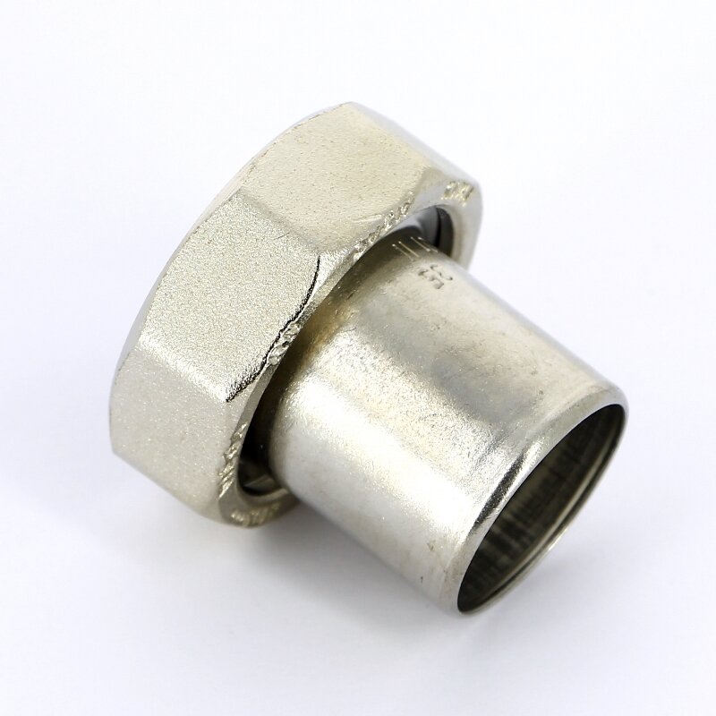 Муфта-вставка с накидной гайкой Sanpress Inox Viega 35х11/2 ВР нерж. сталь плоская прокладка