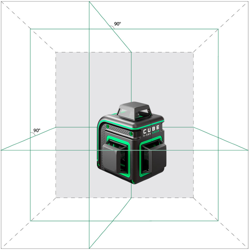 Нивелир лазерный ADA CUBE 3-360 GREEN PROFESSIONAL EDITION