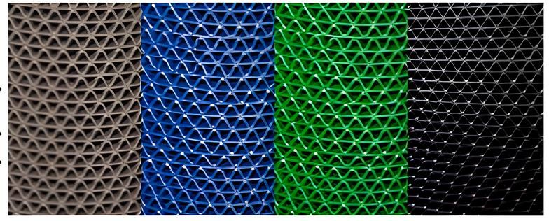 Противоскользящее покрытие Зиг-Заг Серое 1,2 х 5 м без подложки (сквозные ячейки), толщина 4,5мм