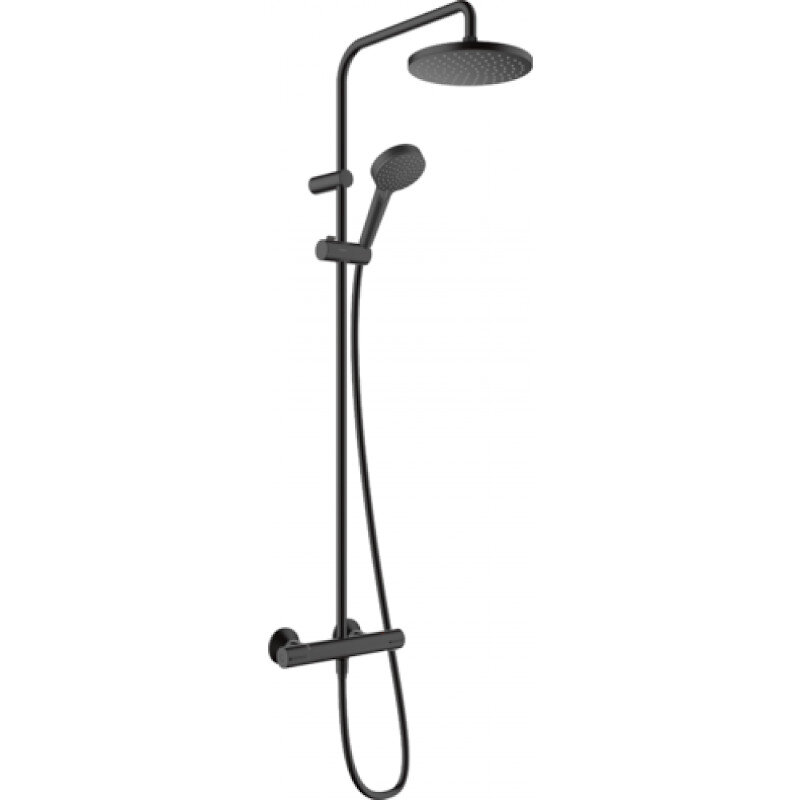 Душевая система HansGrohe Vernis Blend Showerpipe 200 1jet с термостатом матовый черный
