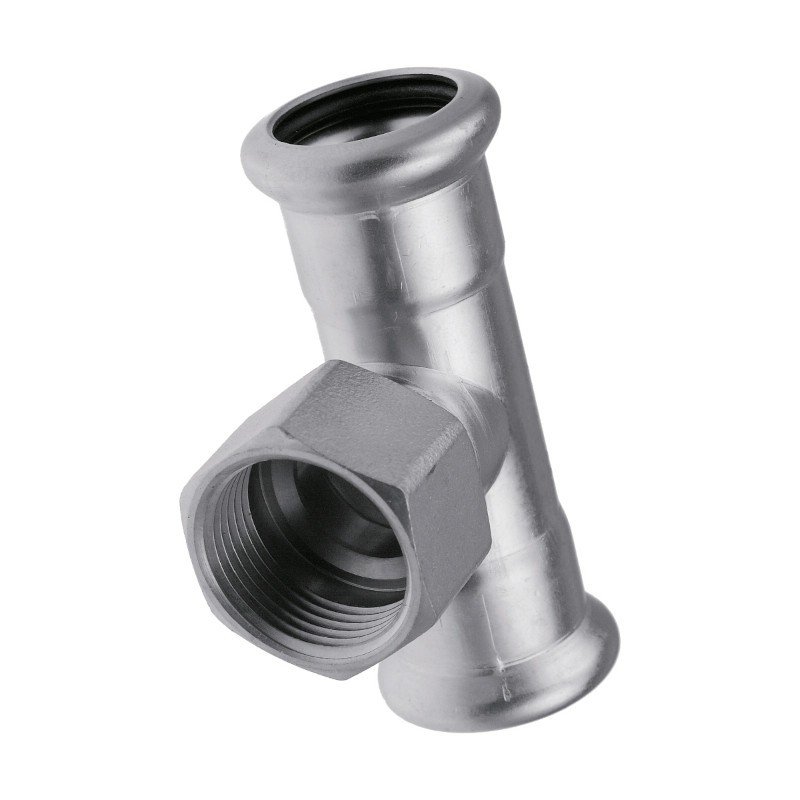 Тройник пресс-В KAN 22 х 1/2 оцинк сталь Therm Steel