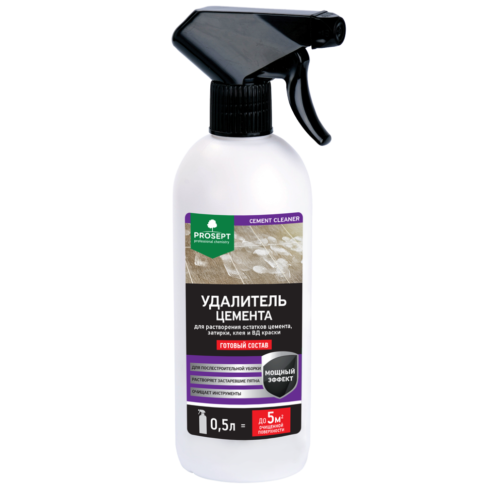 Удалитель цемента  PROSEPT CEMENT CLEANER /готовый состав/ 0,5 л (упак. 12 шт)